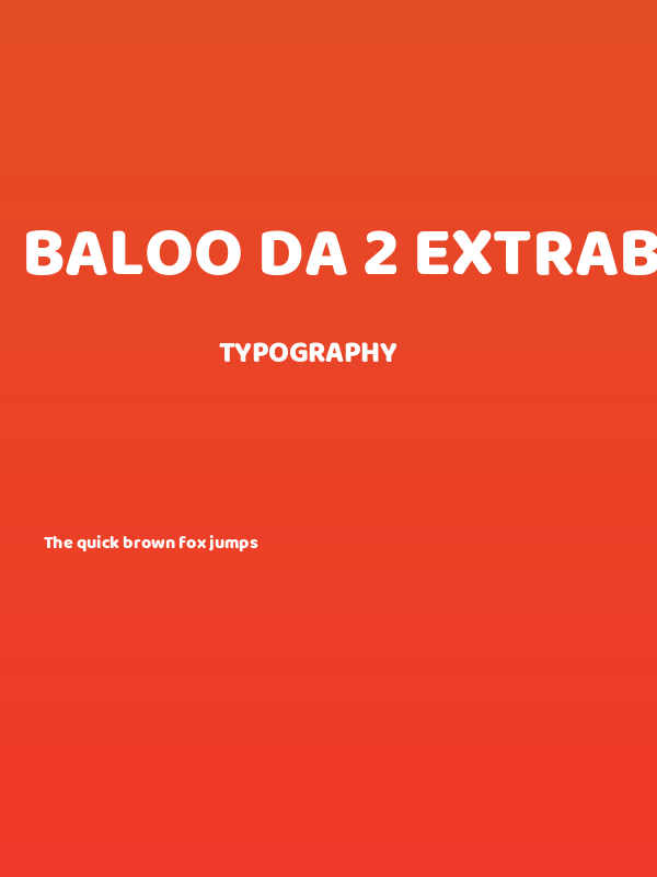 Baloo Da 2 ExtraBold Poster