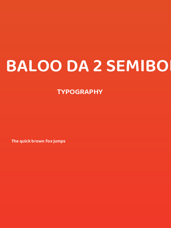 Baloo Da 2 SemiBold Poster