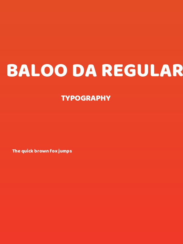 Baloo Da Regular Poster