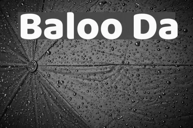 Baloo Da フォント examples