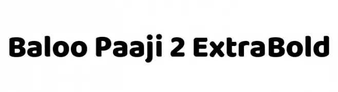 Baloo Paaji 2 ExtraBold  Frei Schriftart Herunterladen