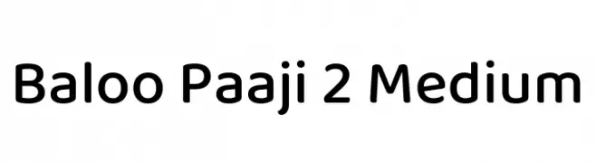 Baloo Paaji 2 Medium  baixar fontes gratis