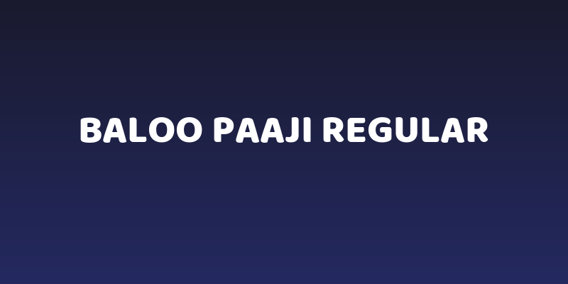 Baloo Paaji Regular Social Header