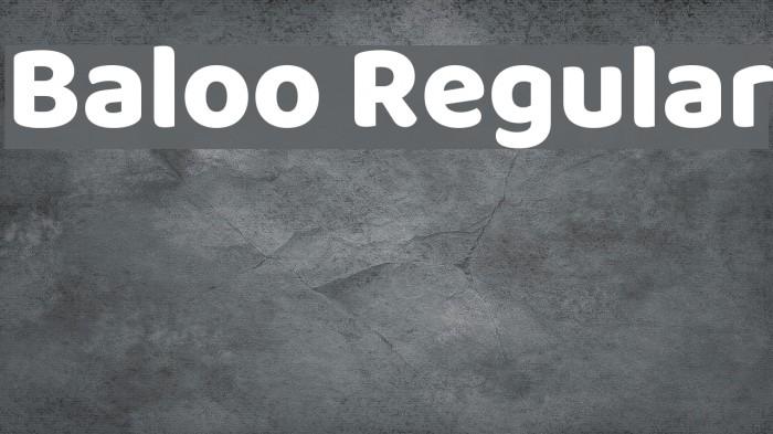 Baloo Regular Font examples