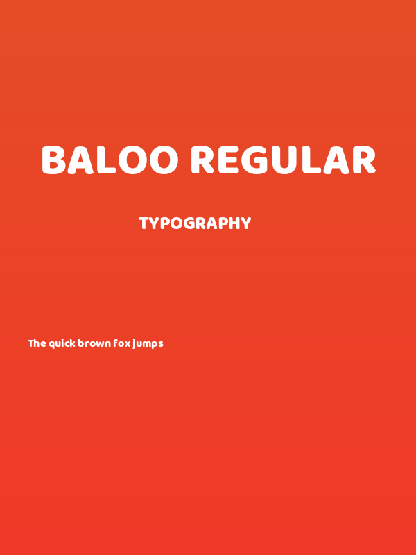 Baloo Regular Poster