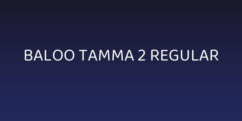 Baloo Tamma 2 Regular Social Header