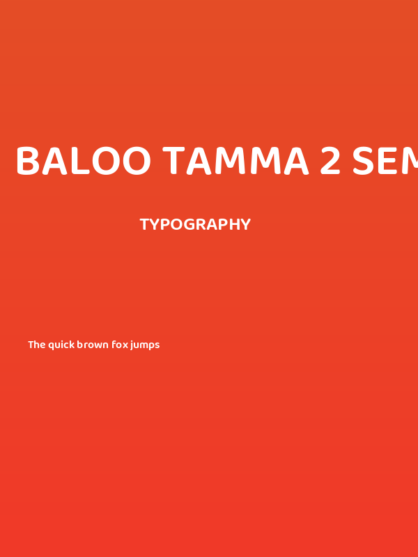 Baloo Tamma 2 SemiBold Poster