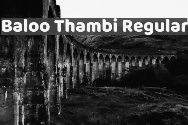 Baloo Thambi Regular Font examples