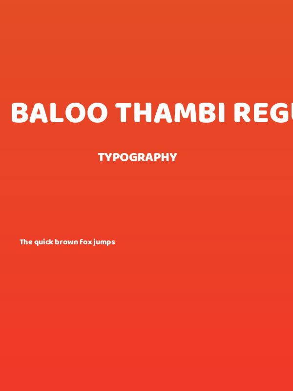 Baloo Thambi Regular Poster