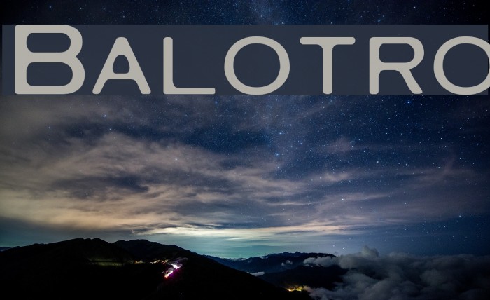 Balotro Font examples