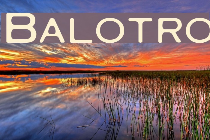 Balotro Font examples
