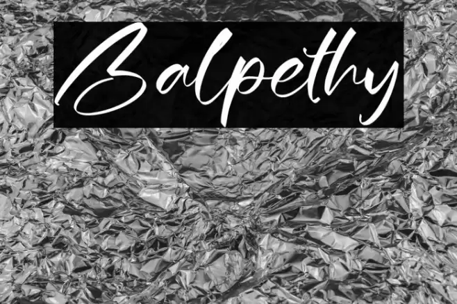 Balpethy Font examples