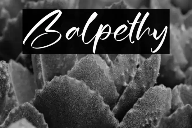 Balpethy Font examples