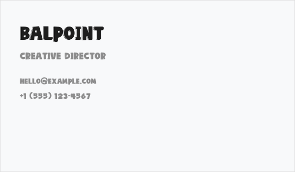 Balpoint Business Card