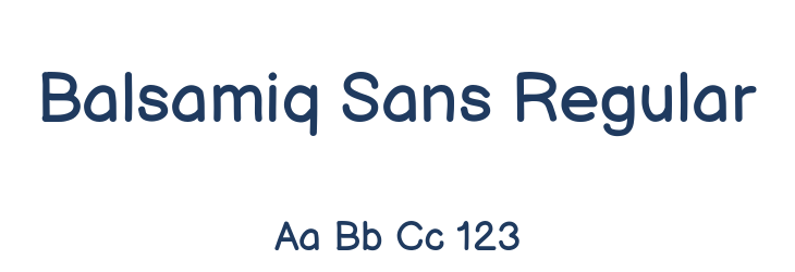 Balsamiq Sans Regular Font Preview