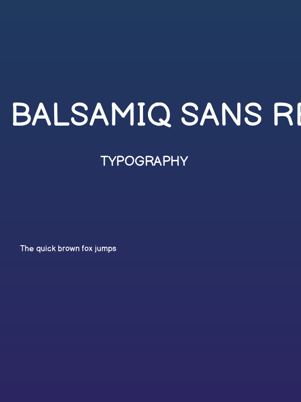 Balsamiq Sans Regular Poster