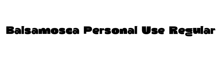Balsamosca Personal Use Regular  नि: शुल्क फ़ॉन्ट्स डाउनलोड