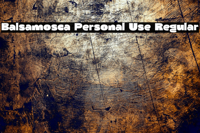 Balsamosca Personal Use Regular Example 2