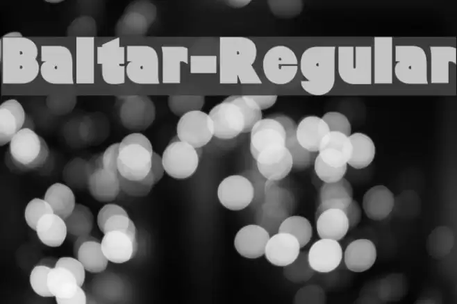Baltar-Regular Font examples