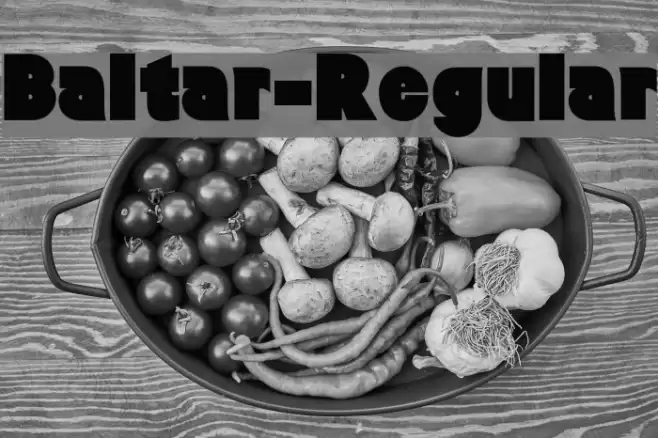 Baltar-Regular Font examples
