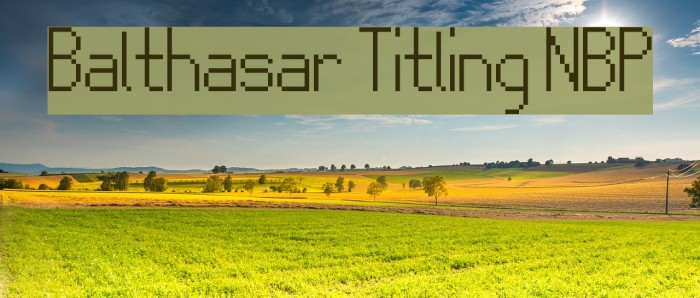 Balthasar Titling NBP Font examples