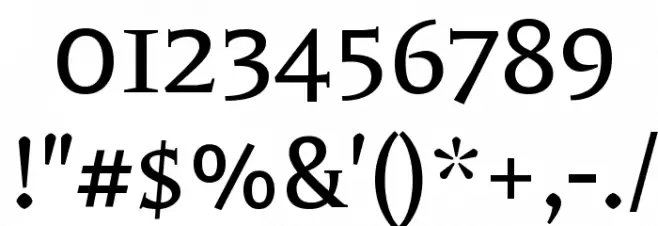 Balthazar Regular Font OTHER CHARS