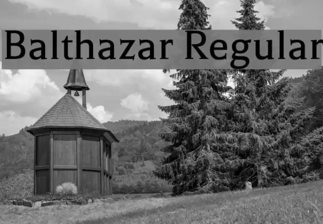 Balthazar Regular Font examples