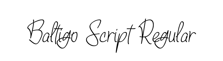 Baltigo Script Regular  baixar fontes gratis