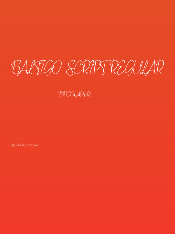 Baltigo Script Regular Poster