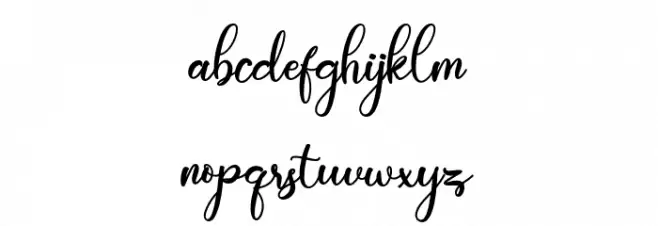 Baltika Demo Schriftart Kleinbuchstaben