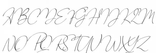 Baltimore Bold - Italic Caratteri MAIUSCOLE