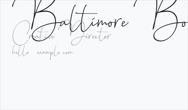 Baltimore Bold Business Card