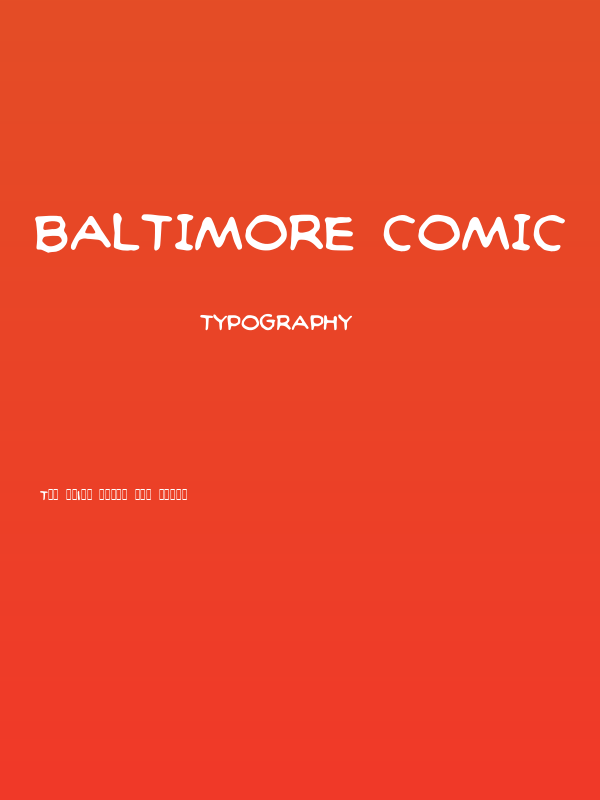 Baltimore Comic Poster