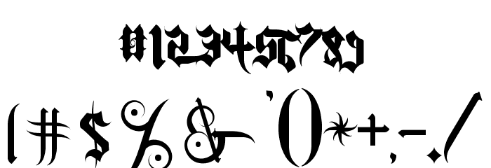 Baltimore Goth Font OTHER CHARS