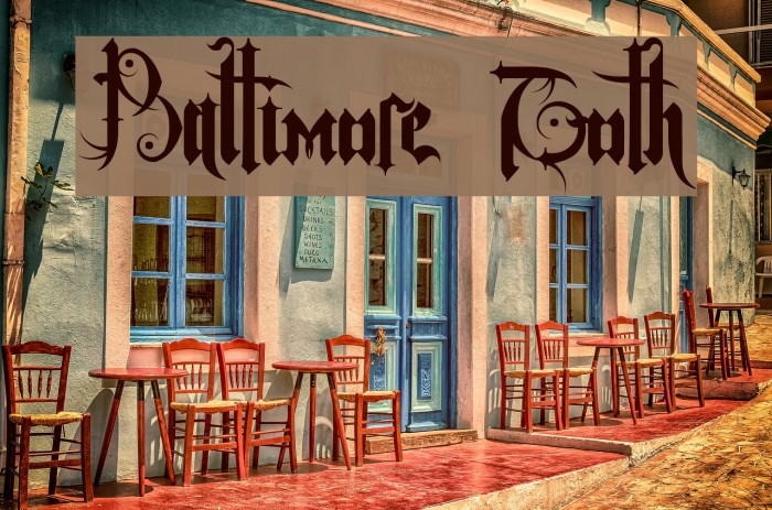 Baltimore Goth Font examples