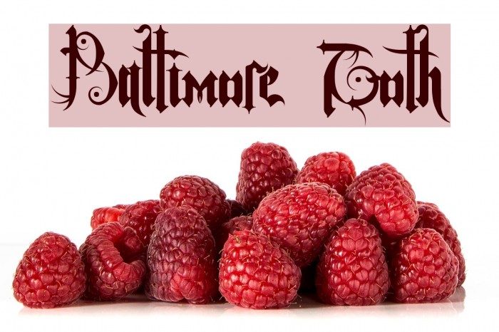 Baltimore Goth Font examples
