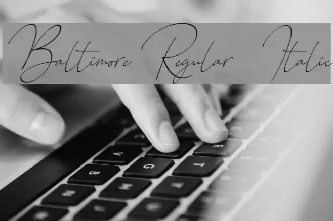 Baltimore Regular - Italic Font examples