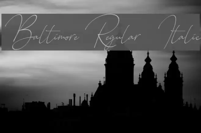 Baltimore Regular - Italic Font examples
