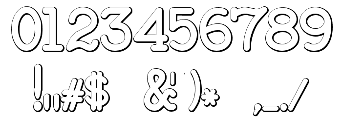 BaltimoreTypewriterBold Beveled Font OTHER CHARS