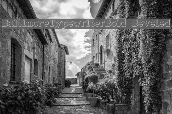 BaltimoreTypewriterBold Beveled Font examples