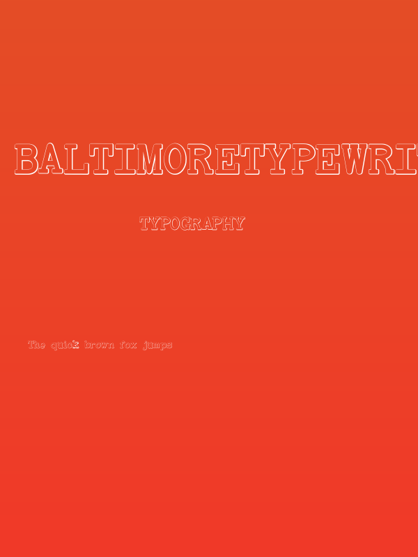 BaltimoreTypewriterBold Beveled Poster