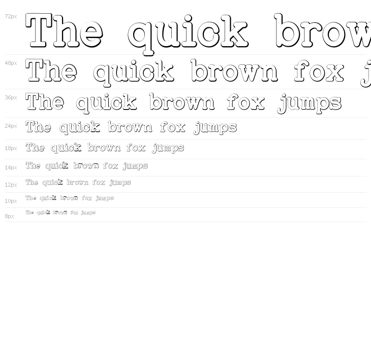 BaltimoreTypewriterBold Beveled Waterfall