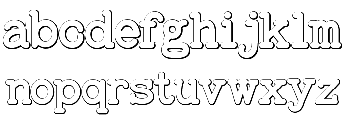 BaltimoreTypewriterBold Beveled Font LOWERCASE