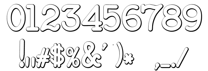 BaltimoreTypewriterBoldBeveled Font OTHER CHARS