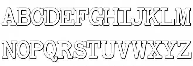BaltimoreTypewriterBoldBeveled Schriftart Groß