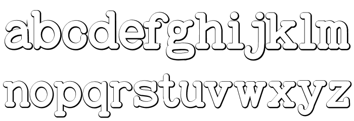 BaltimoreTypewriterBoldBeveled Font LOWERCASE