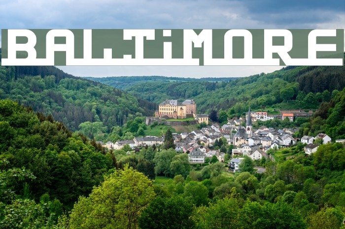 Baltimore Font examples