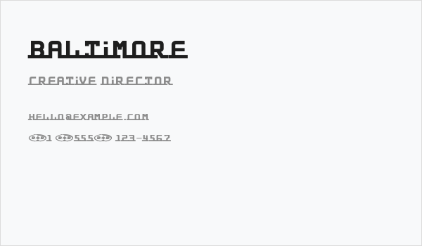 Baltimore Business Card