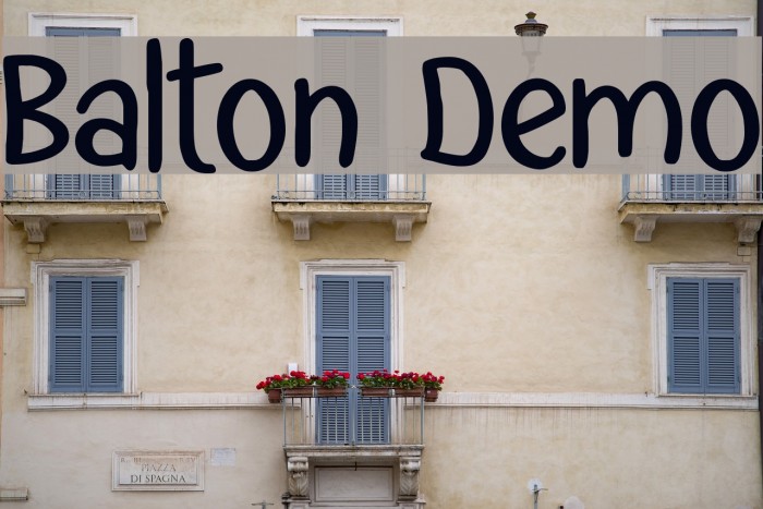 Balton Demo Font examples
