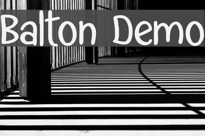 Balton Demo Font examples